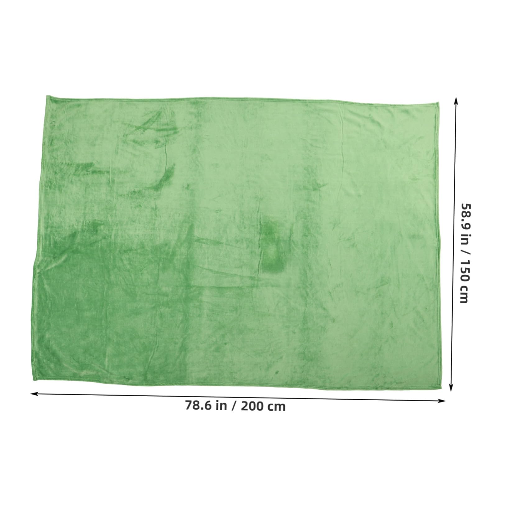 Einfarbige Polar Fleece Decke Grün aus Polyester zum Wärmen