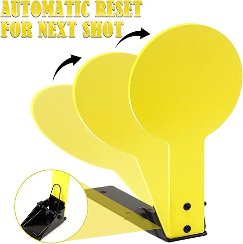 Miniatura 3 de AR500 Gun Metal Shooting Target Popper Objetivos de tiro de acero Objetivo de reinicio automático para rifle Pistola Airguns Escopeta Tiro con arco