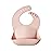 mushie Silicone Baby Bib | Adjustable Fit Waterproof Bibs (Blush)