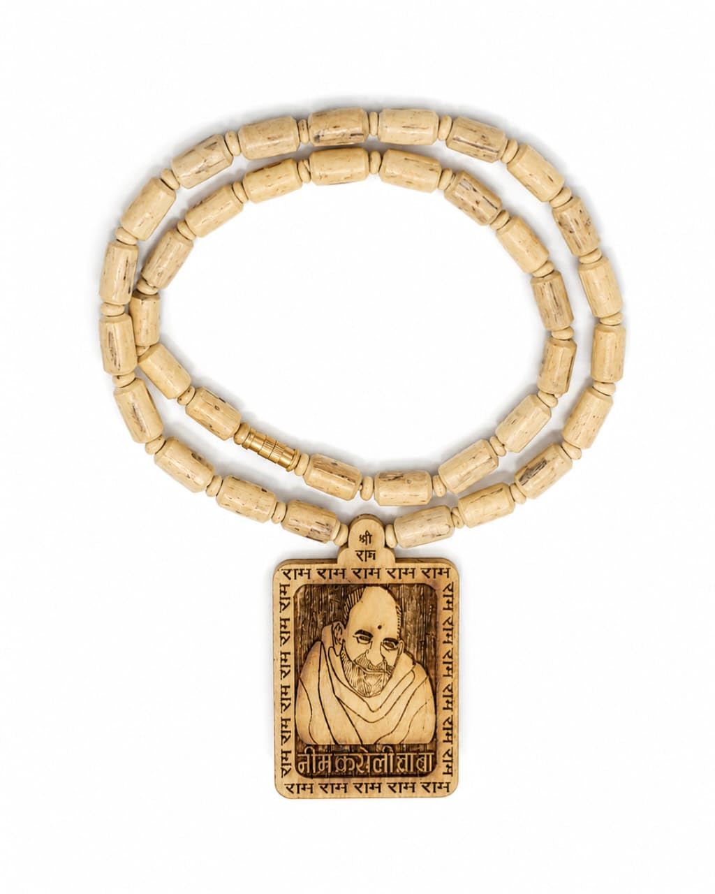 Original Authentic Tulsi Mala with neem karoli baba locket| Natural Tulsi Wood Beads Rosary for Men & Women | ISKCON Japa Mala for Meditation, Pooja, Spiritual Protection & Hindu Religious Wear-picture-24