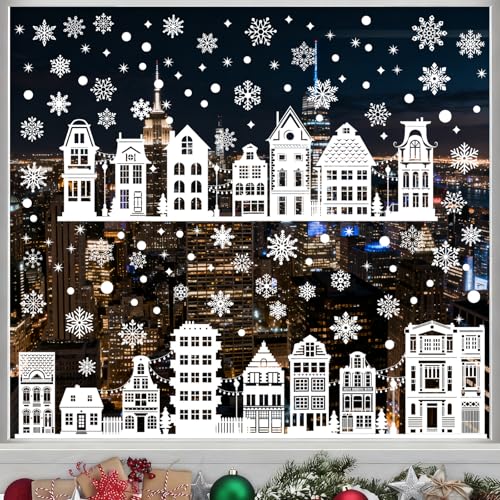 Inreeme Fensterbilder Weihnachten Fensterdeko Selbstklebend - 9 Bögen...