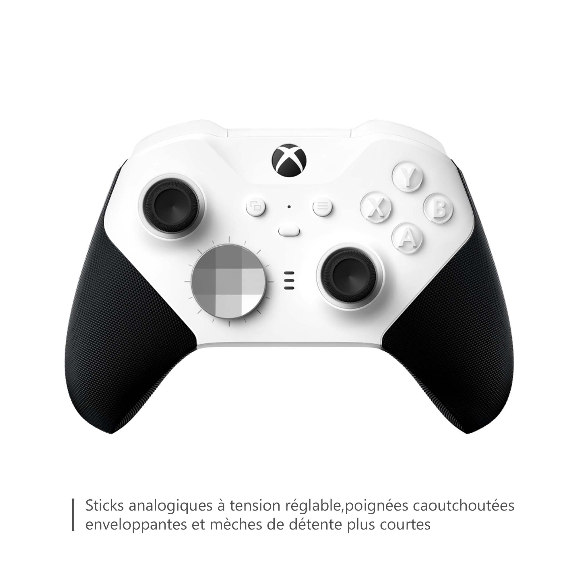 Xbox Manette sans Fil - Elite Series 2 – Core (Blanc) Series X, Series S, One, Windows 10 & 11, Android et iOS