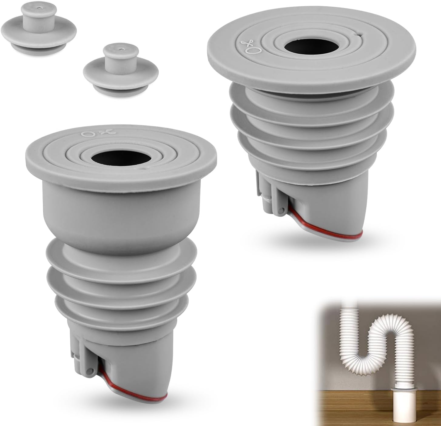 JOZMMZEOOA Waschmaschinen Dichtung 45-50mm - Universaler Abflussstopfen Mit Geruchsschutz