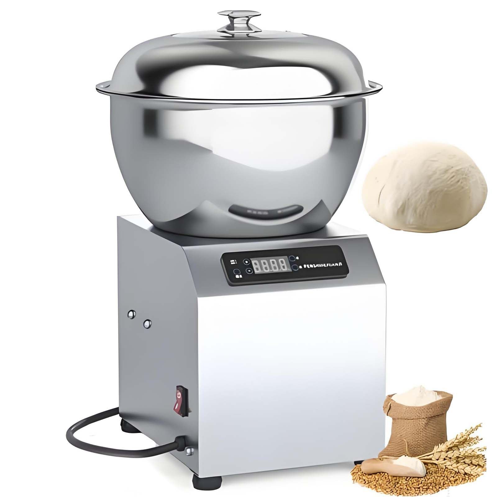GUTYGIO Stainless Steel Stand Bread Mixer Dual Rotation, 5/8KG(11/18LBS) Commercial Dough Maker, 1500W/1800W Electric Dough Kneading Machine, for Restaurant Pizzeria 8KG