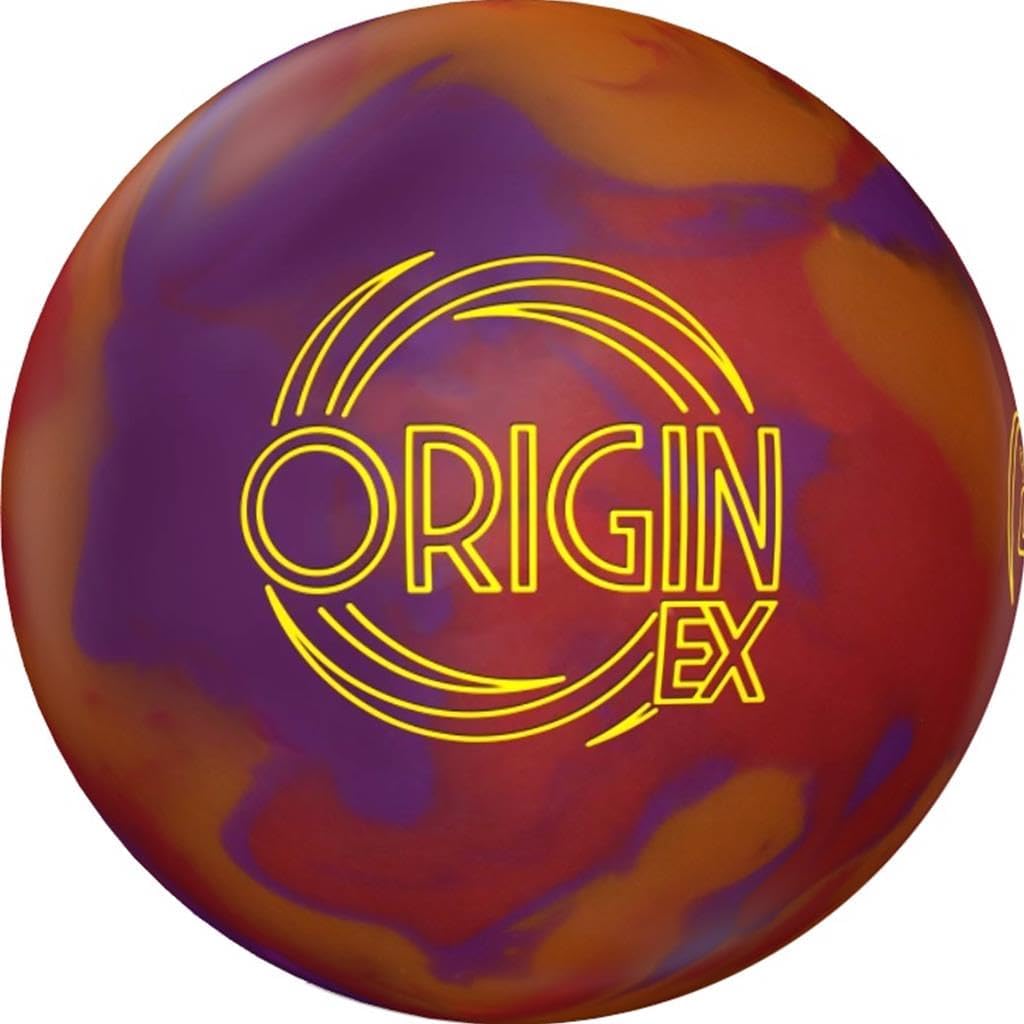 900 Global PRE-DRILLED Origin EX Bowling Ball - Orange/Red/Plum (This Item Includes a Free Bowlerstore Rubber Shammy- Colors Will Vary for The Shammy)