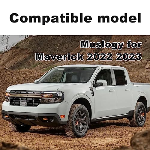 Image of 4pcs Black Front and Rear Splash Guards, no Drilling Required, Exterior Splash Guards. Compatible with 2022-2023 Ford Maverick mud Flaps.