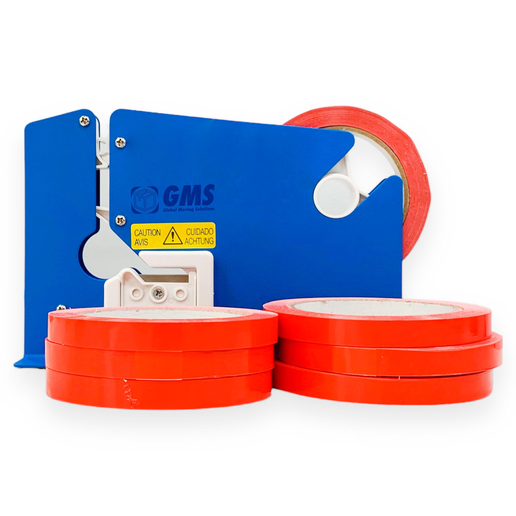 Máquina Cierra Bolsas Profesional con 6 Rollos de Cinta PVC - Alta Adhesión, Durabilidad y Resistencia para Uso Comercial y Doméstico (Máquina + 6 Rollos Rojos)