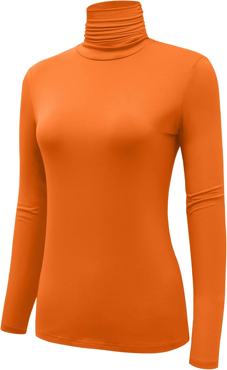 AUHEGN Women's Long Sleeve Lightweight Turtleneck Top Slim Fit Pullover T-Shirt (S-XXL) - Image 2