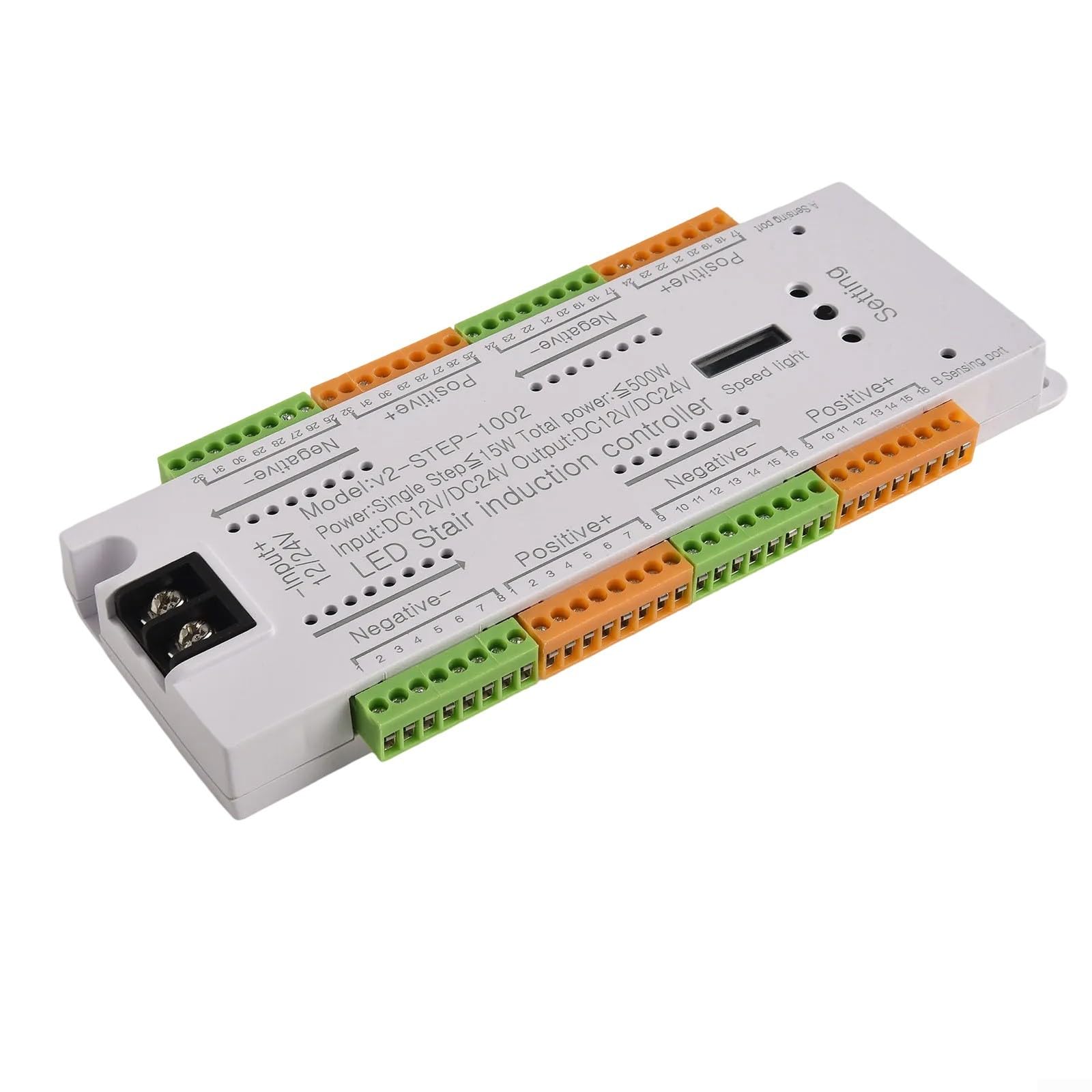 automatique lumière marche capteur mouvement 32 étapes contrôleur programmable éclairage escalier intérieur DC24V(Controller set)