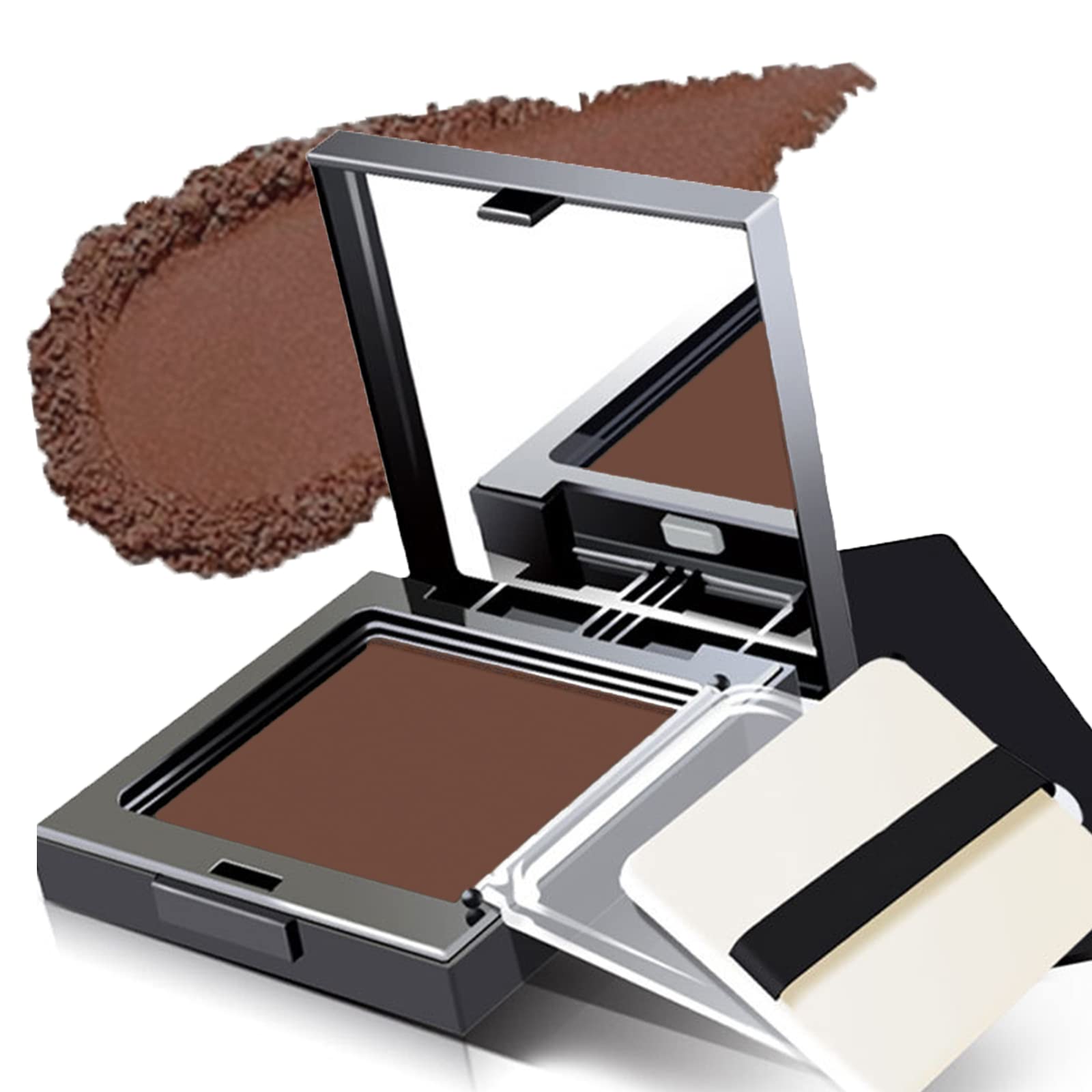 Instantly Hairline Shadow - Hairline Powder - Quick Cover Grey Hair in Hair Regrowth Treatments - Windproof Sweatproof Hair Touch-Up for Root Concealer - Long Lasting with Mirror & Puff （Light brown)