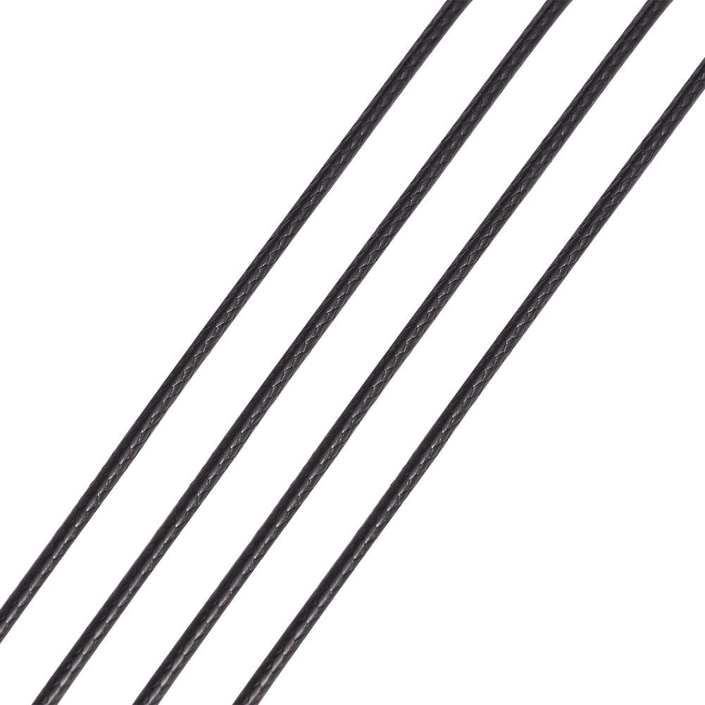 200 Yards 1.5mm Waxed Polyester Cord Thread Black Korean Braided Beading Cord Bracelet Necklace Wire Thread with Spool for Jewelry Craft Making Macrame Supplies - Image 5