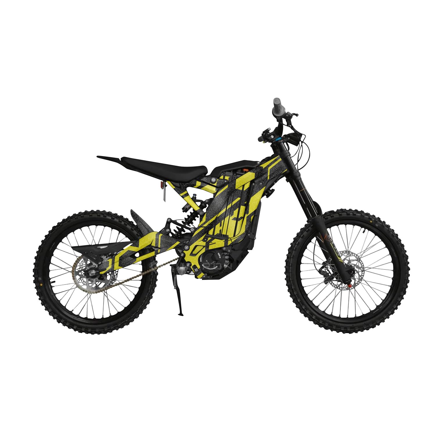 Glossy Glitter Surron Light Bee Graphics Kit Wrap - Yellow Hex Parts - Sur-Ron Skin - Premium 3M Vinyl Protective Wrap Decal Cover - Easy to Apply | Crafted in The USA by MightySkins