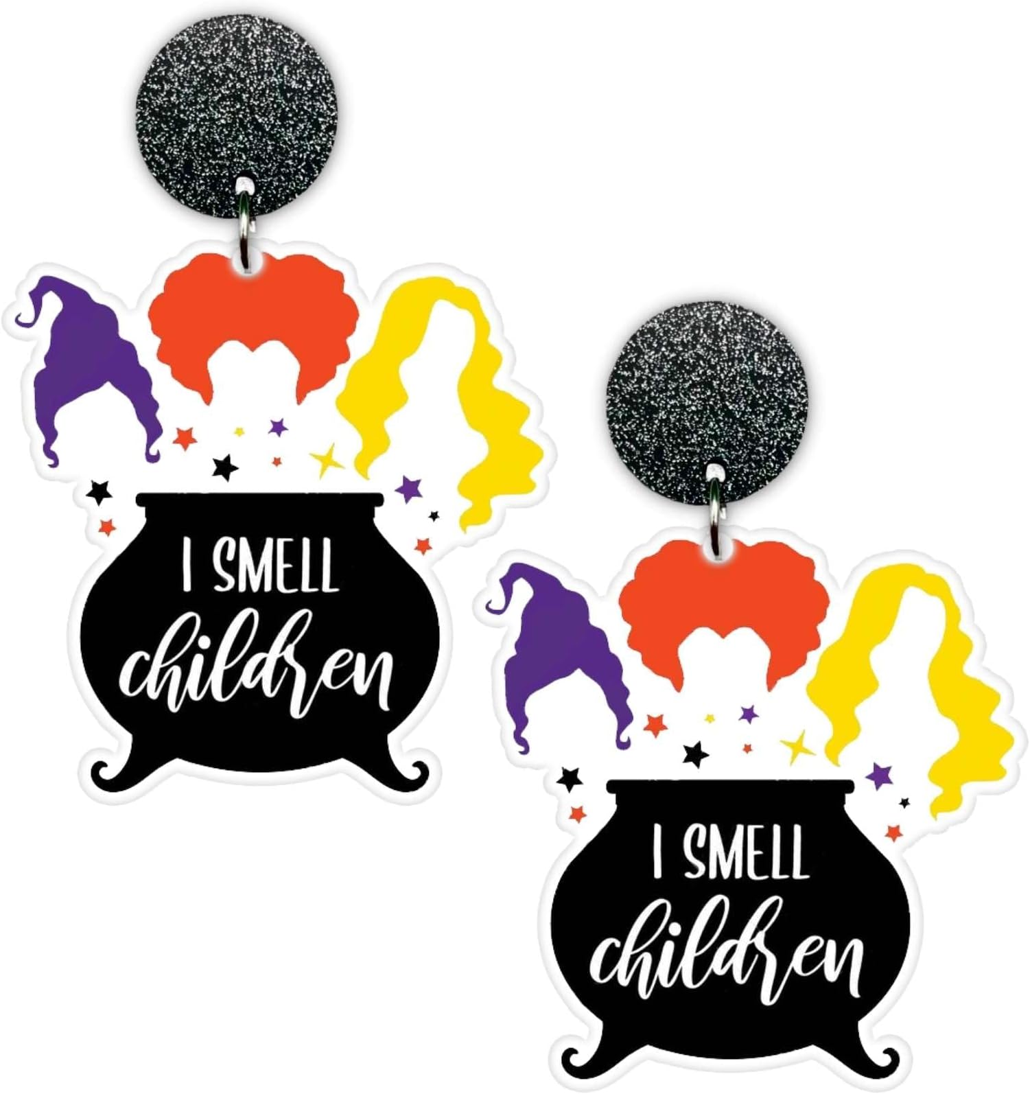 Spooky Halloween Witch Earrings, Witch Costume Accessories, Halloween Party Favors, Fun Merch, Halloween Gifts