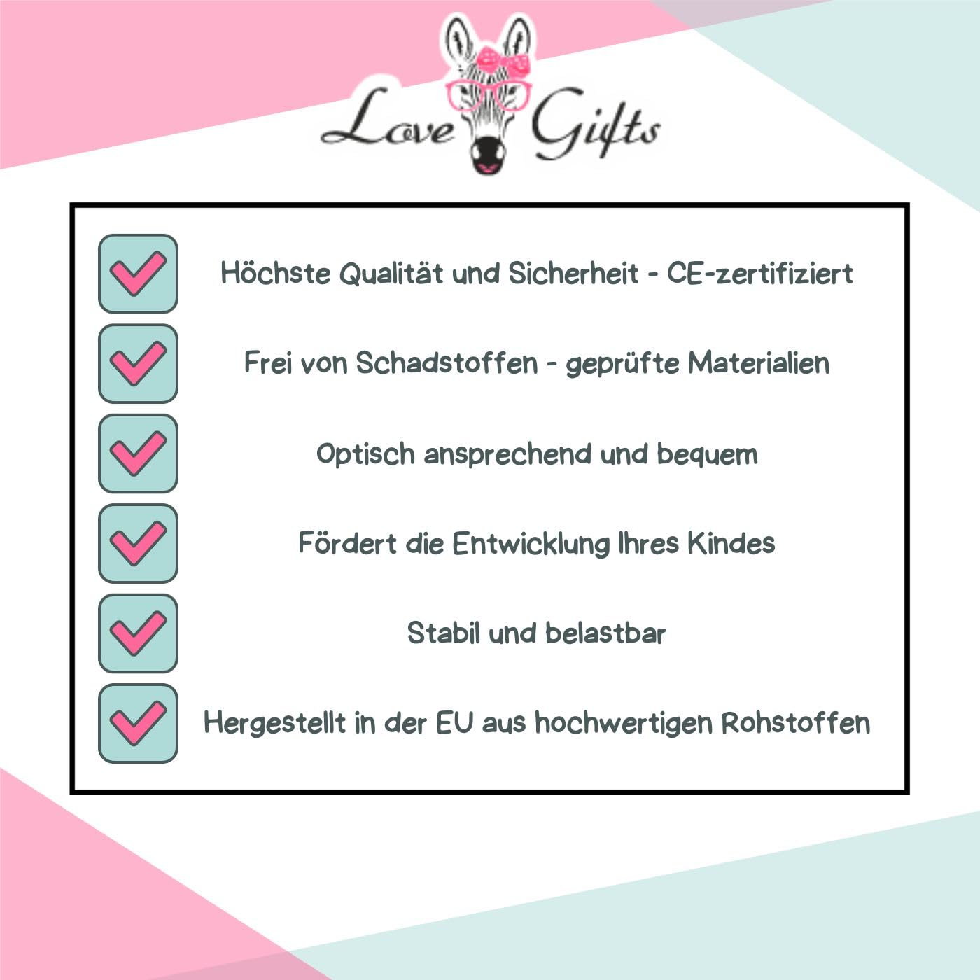Love Gifts® Walker - Puppenwagen ab 1 Jahr | Lernlaufwagen für Kleinkinder | Lernlaufhilfe, Montessori-Spielzeug für Kleinkinder, Farbe Rosa
