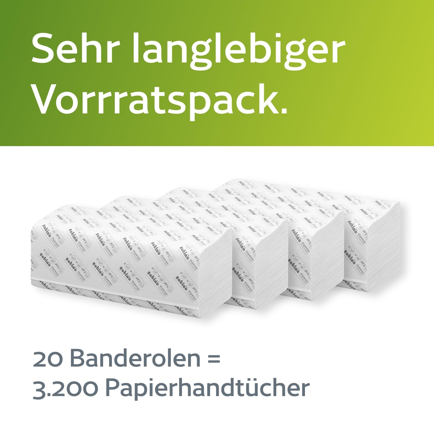 Papierhandtücher Quicky 2-lagig Z/Interfold 3200 Blatt - Hygiene Mit System
