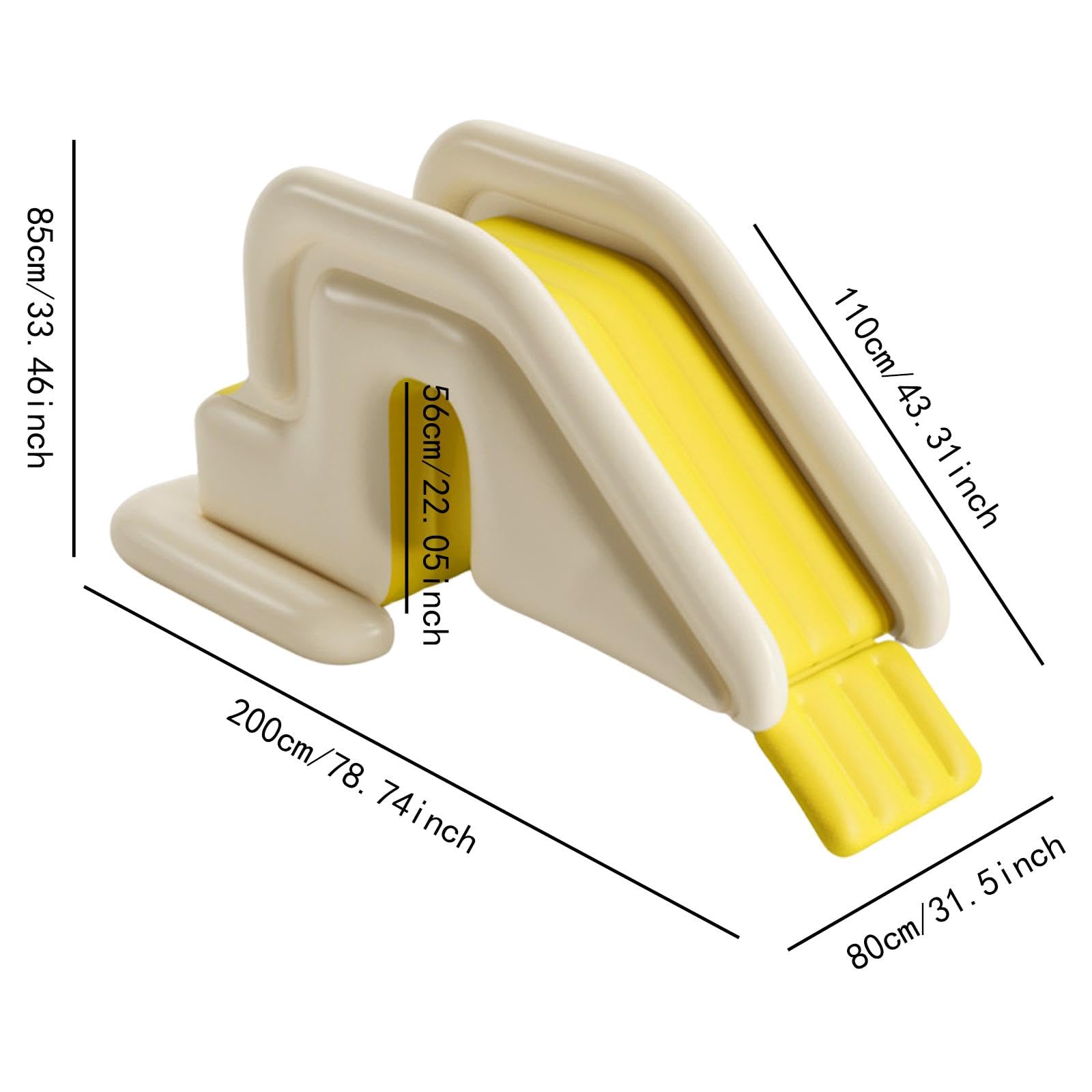 Wasserrutsche Inflatable Slide Kinder Aufblasbare Kletterrutsche Schwimmbad Zubehör Pool PVC Basis Stabil für Kindergeburtstag Innen Und Außenbereich, Gelb