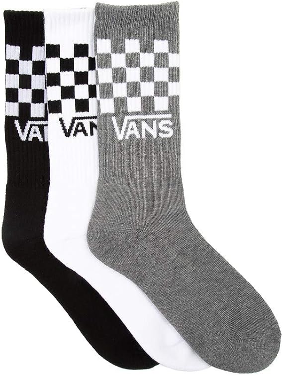 Amazon Co Jp Vans メンズ チェック柄 クルーソックス 3足パック 9 5 13 服 ファッション小物