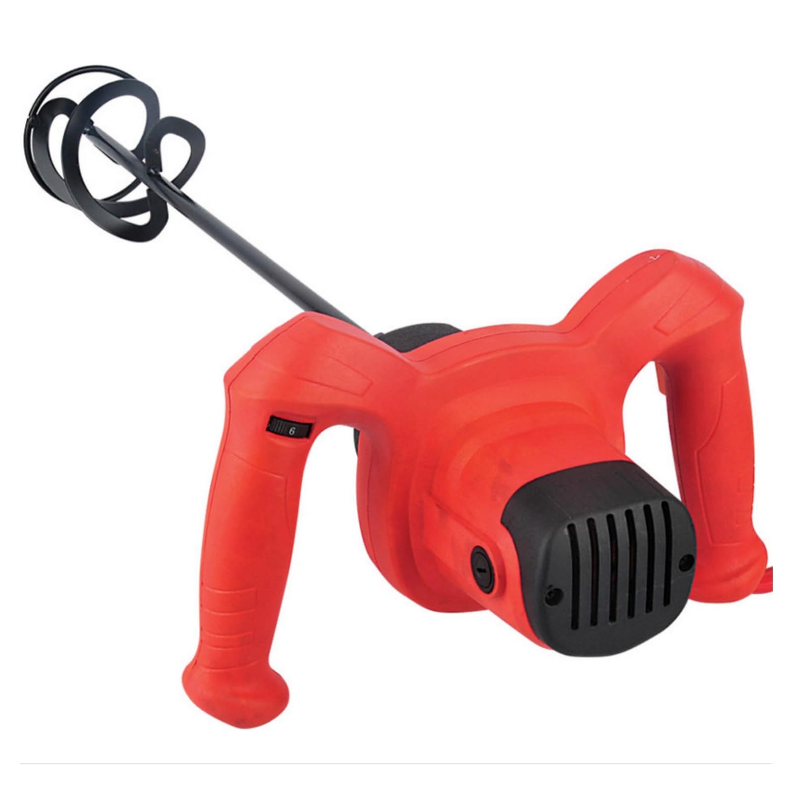 Hormigonera eléctrica, 1000 W, 850 rpm, con control ajustable de 6 velocidades, mezclador de lodo de mano para una mezcla eficiente de cemento, longitud de la varilla de 60 cm