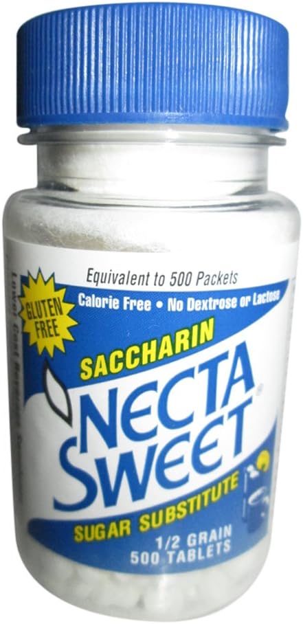 Necta Sweet Saccharin Sugar Substitute 0.5 Grain Tablets - 500 Each