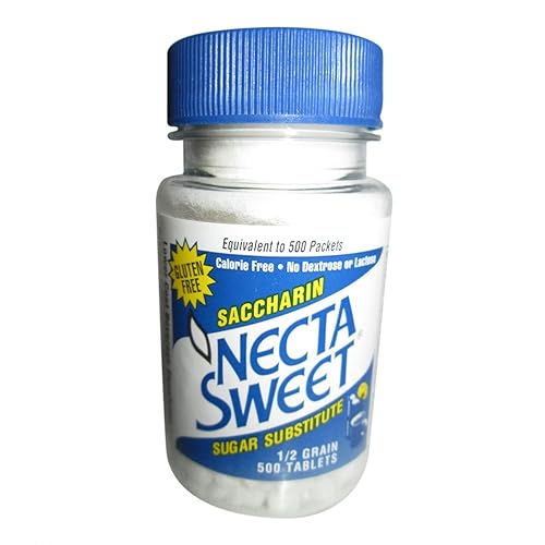 Necta Sweet Sustituto de azúcar de sacarina 0.5 comprimidos de grano - 500 cada uno (paquete de 4)