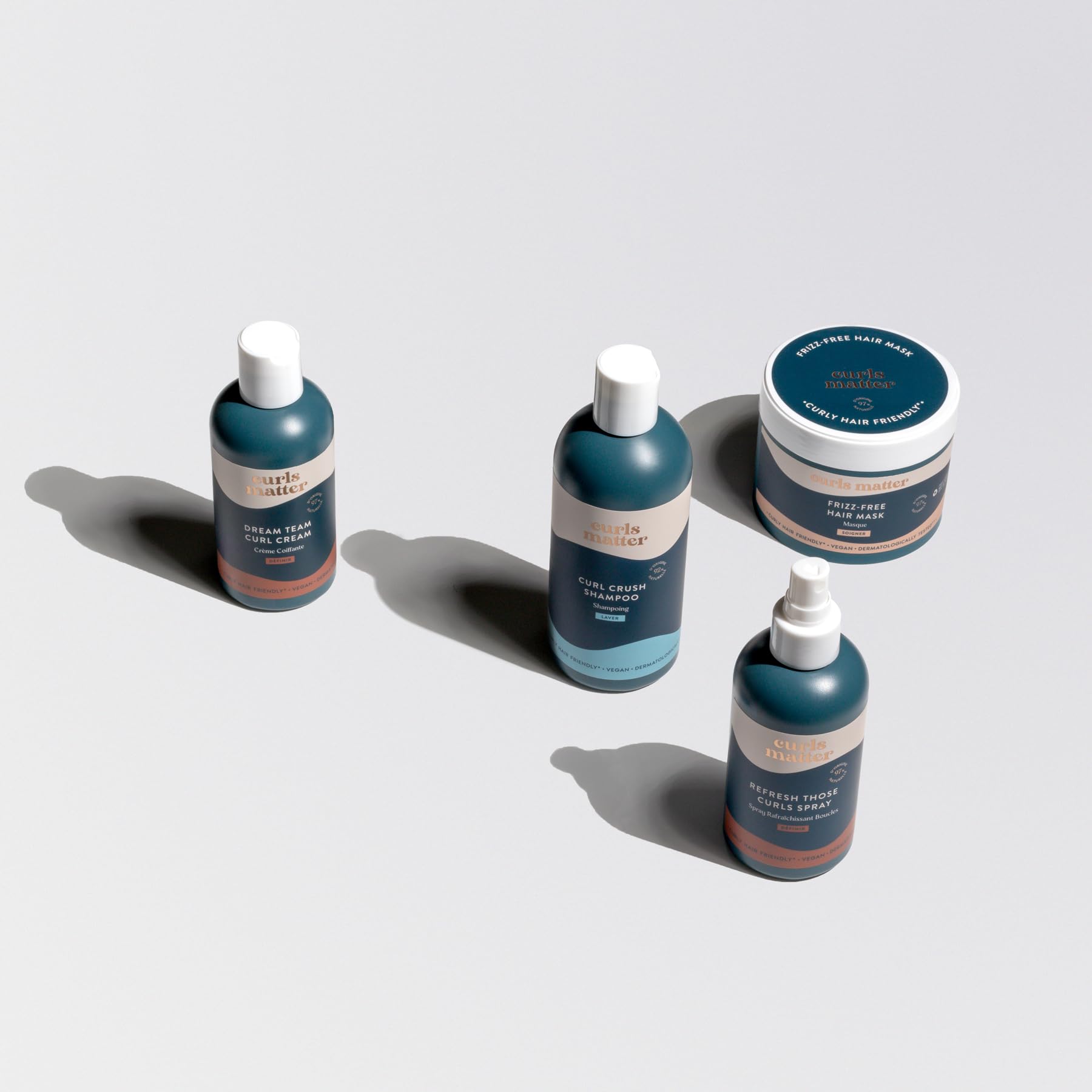 Curls Matter – Kit Soin Cheveux Bouclés – Routine Complète pour Boucles Souples, Définies et Hydratées - 90% d'origine naturelle