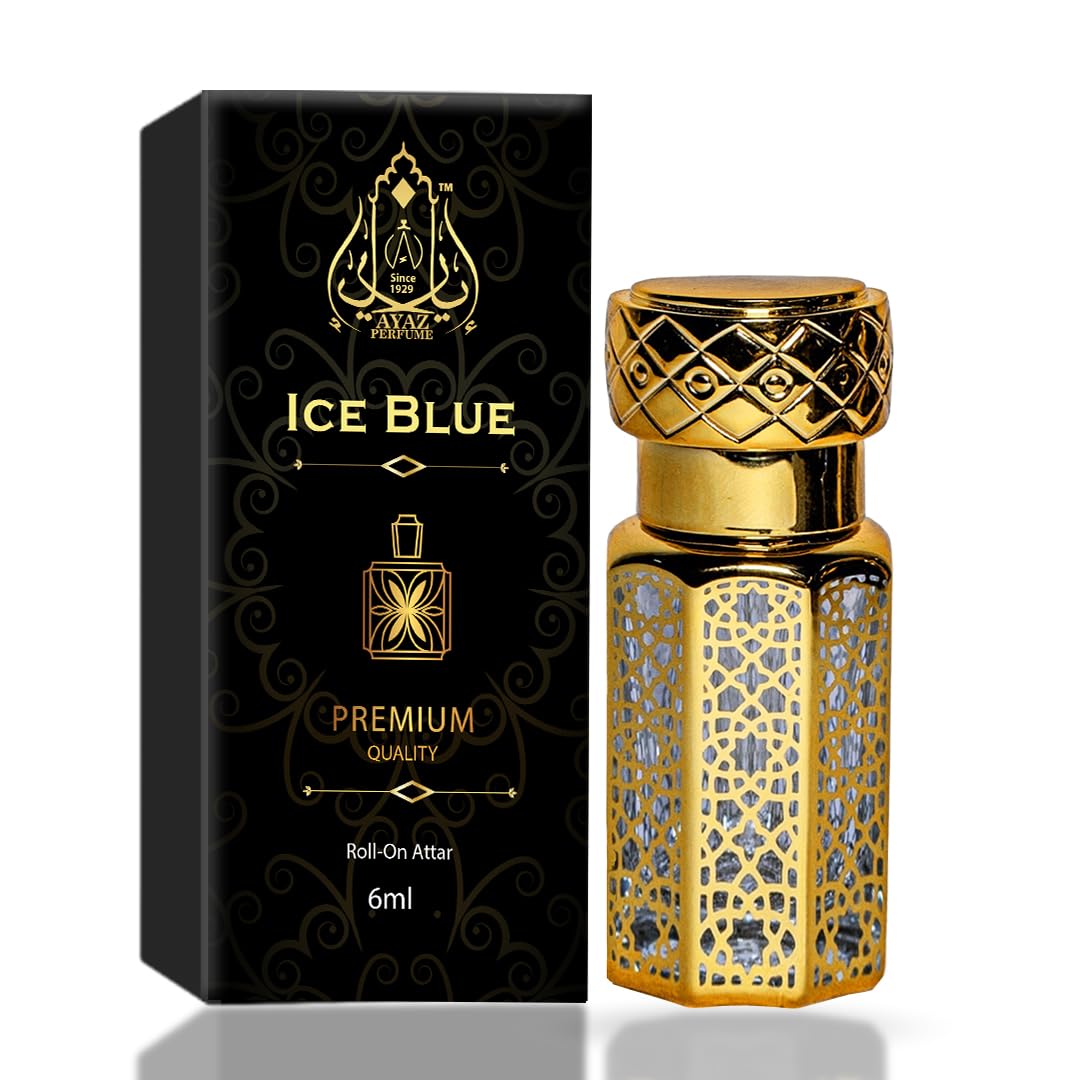 AYAZ Perfume | Ice Blue Attar Perfume Oil | Refreshing Aquatic & Mint Notes | Crisp & Invigorating Unisex Fragrance | Long Lasting Attar | 6ml-image-33