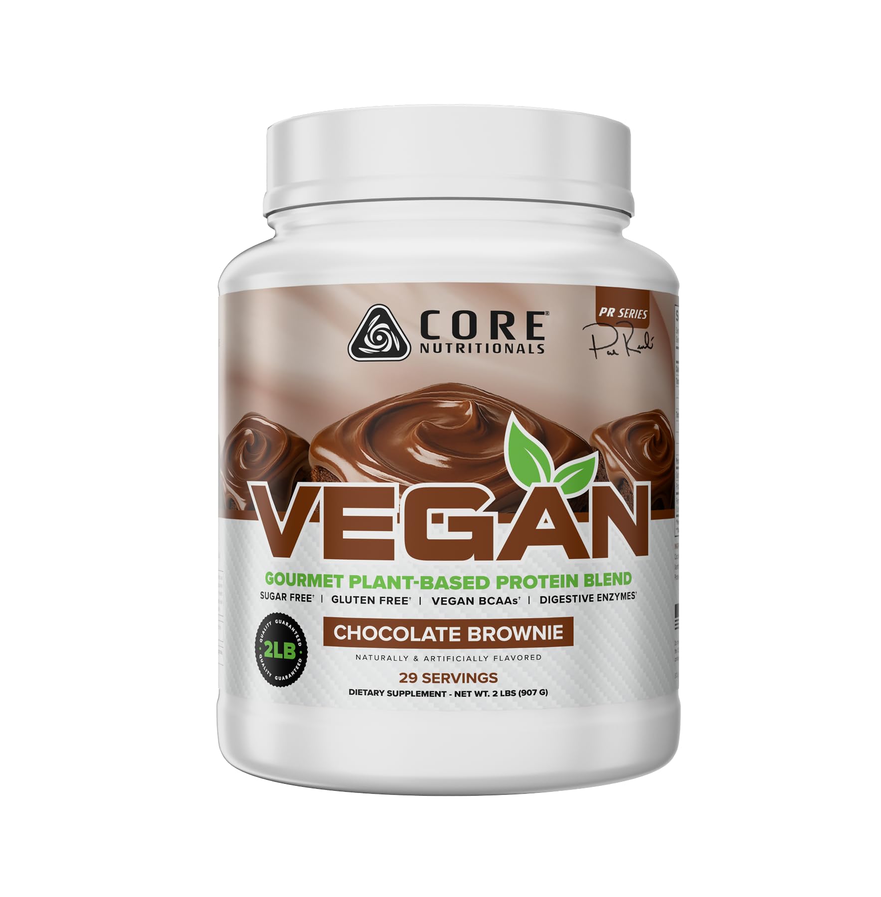 Core Nutritionals Vegan Plant Protein, Chocolate Brownie, 2 lb