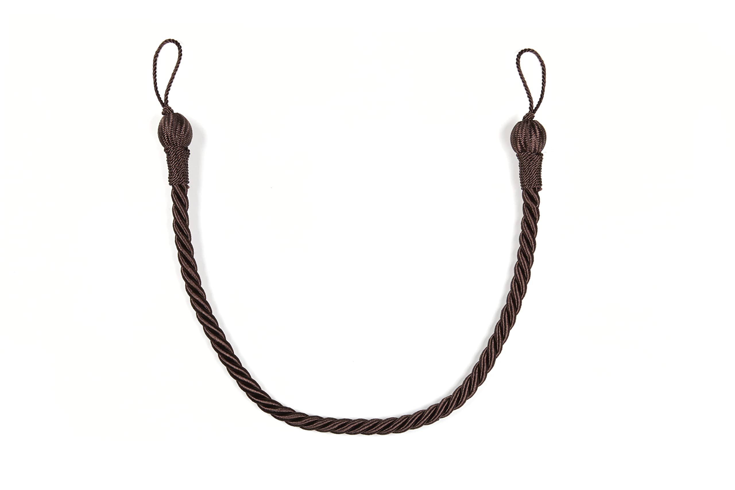 Kestrel Chocolate Tie Backs Curtain - Rope, Curtain Rope Tieback Single Hold Backs (Chocolate)