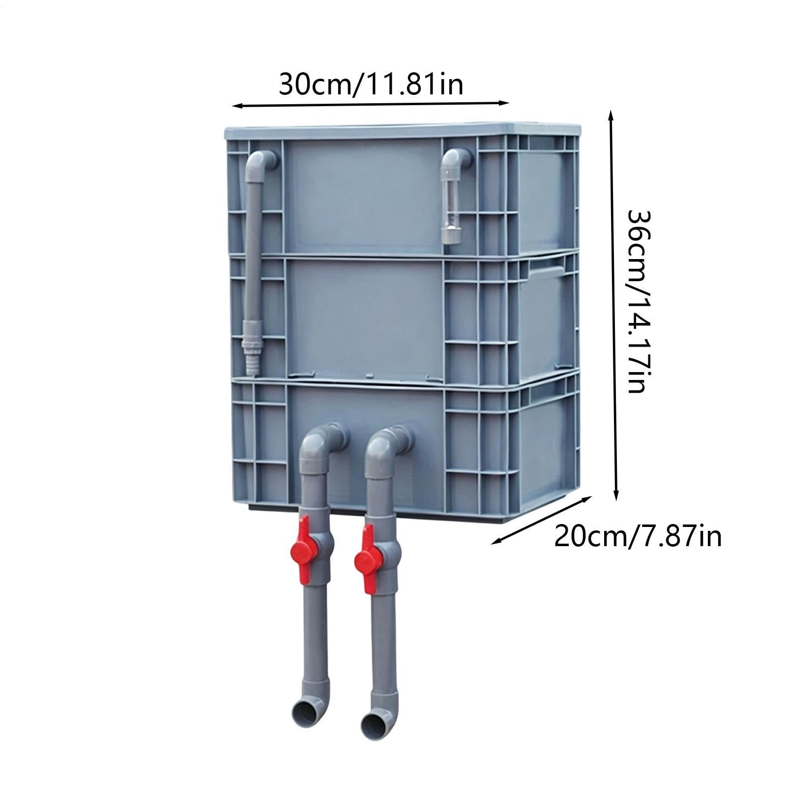 Filtres pour aquariums à poissons | Cycle d'eau à 3 étages avec pompe en boîtier - Grand filtre d'aquarium pour bassins extérieurs - Pour filtration, nettoyage, circulation bassins domestiques, jardin
