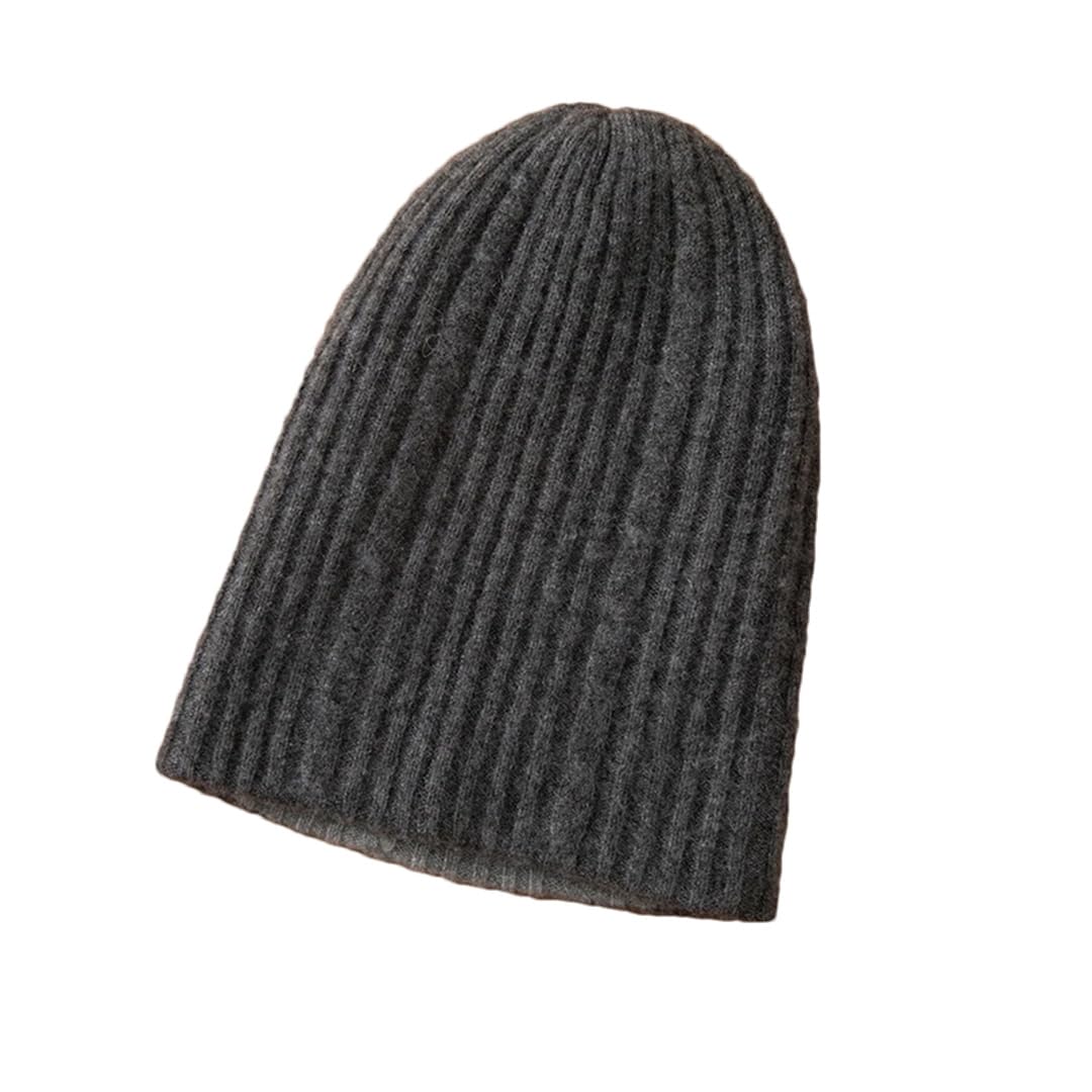 Damskie zimowe czapki z dzianiny kaszmirowej Czapki Gruba ciepła czapka typu beanie Jednokolorowe czapki typu hedging (ciemnoszary9 Jeden rozmiar)
