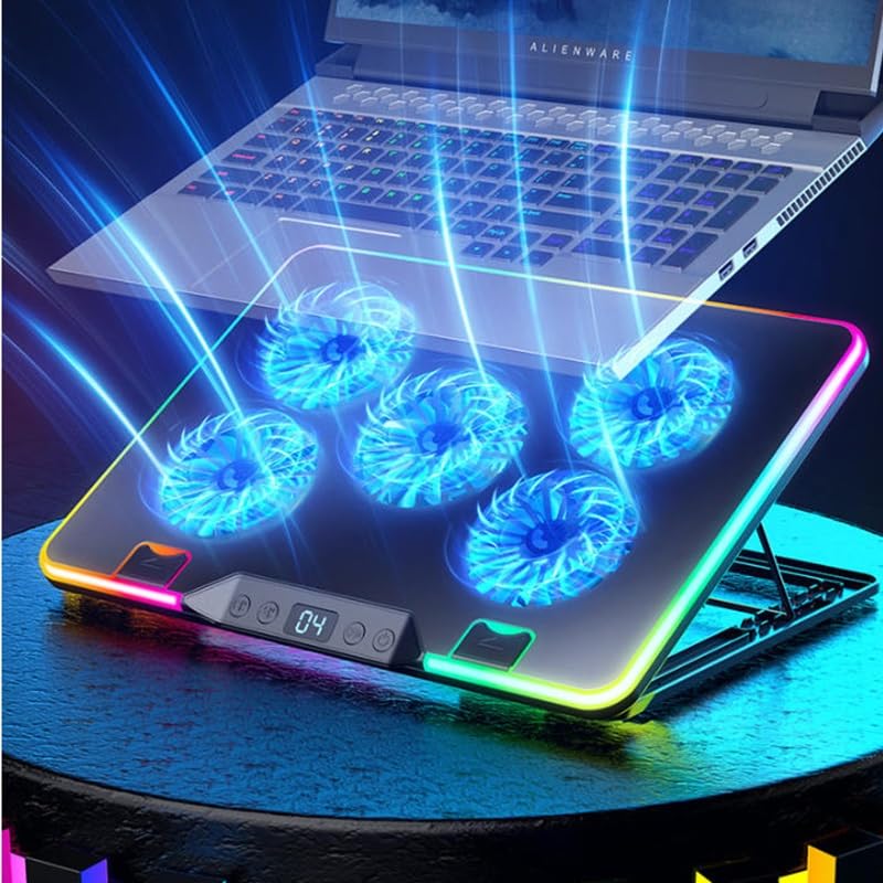 Silent Cooling Refrigeration 5-Fan Laptop Computer Radiator