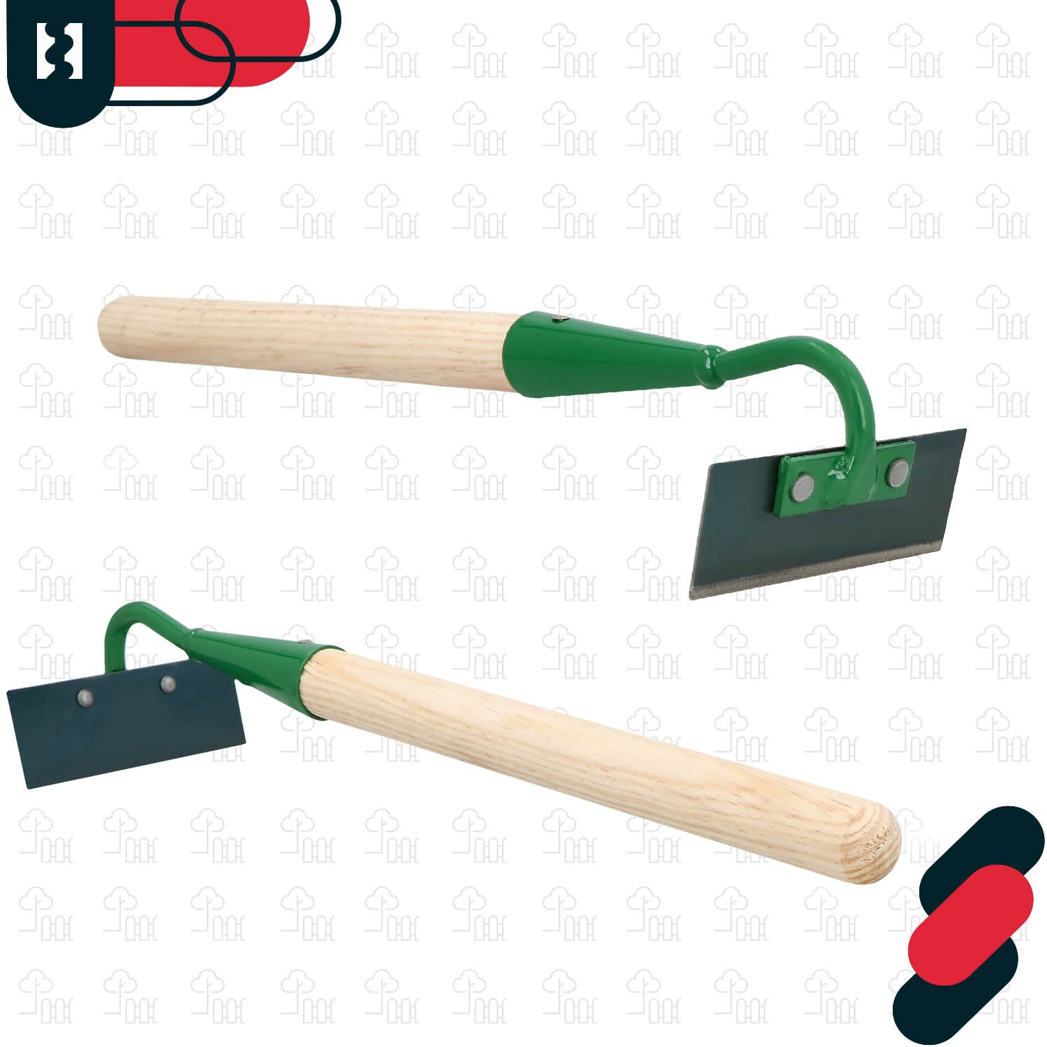 KOTARBAU® Motyka do chwastów do prac ogrodowych z drewnianym trzonkiem
