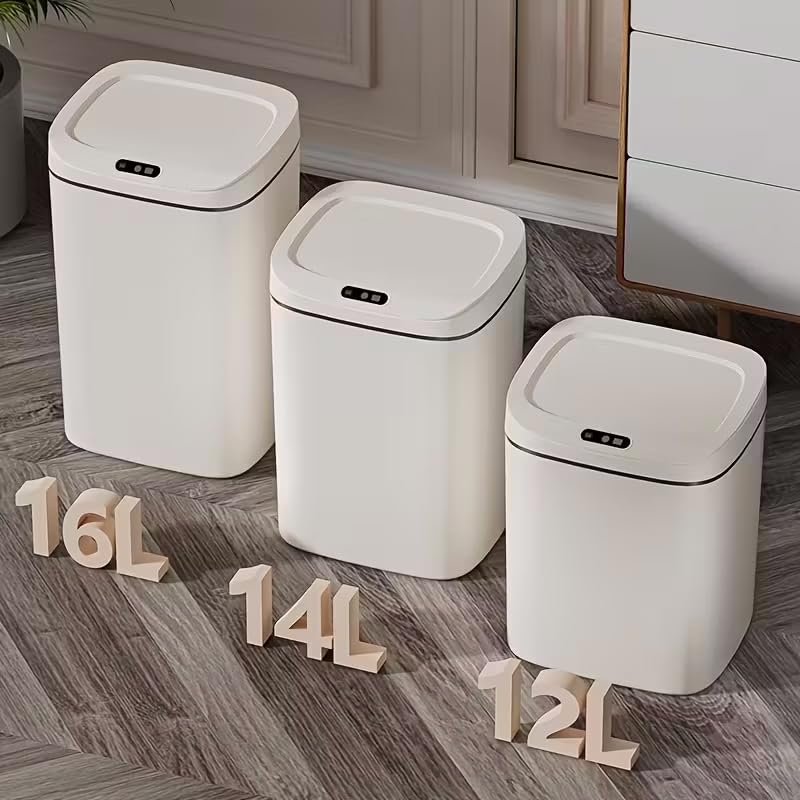 Smart Touchless Trash Can with Motion Sensor, Automatic Lid, Multi-Size Garbage Bin for Home & Office (12 Liters)