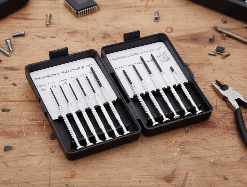 Supergift.com Black Precision Small Screwdriver Set, 11 Piece Mini Screwdrivers For Electronics, Glasses, Watches And Diy Repairs, Compact Repair Tool Kit