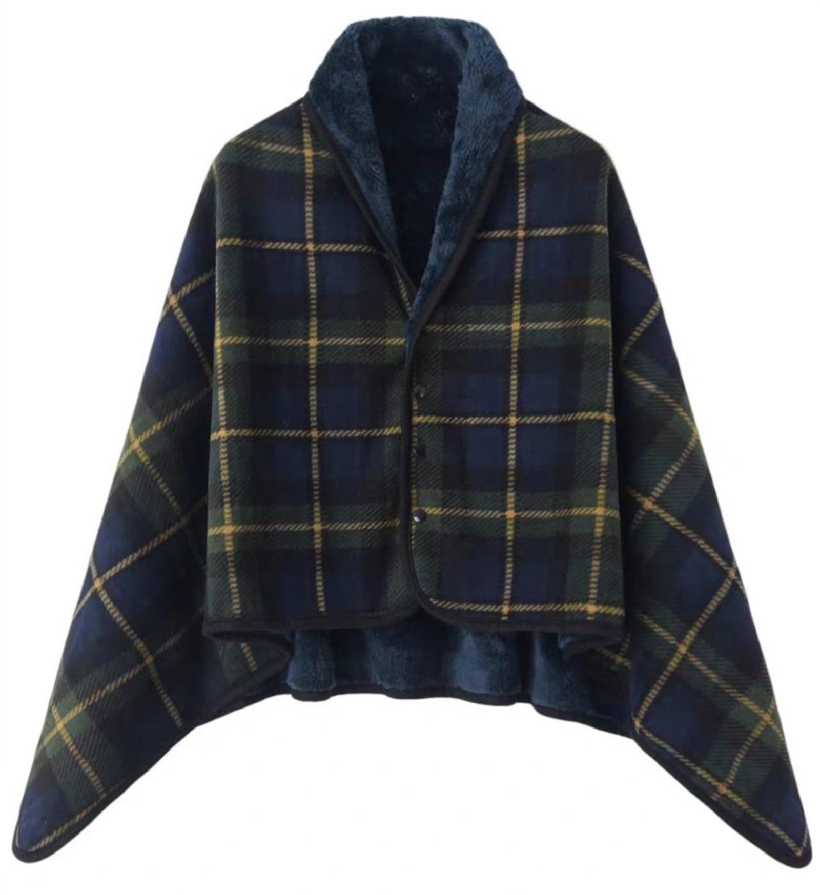 Dkieuyu Fleece Wearable Blanket,Comfy Warm Wrap Shawl Poncho Throw with Buttons,Office Chair Lap Desk Blankets Cape Cover for Sofa Bed Travel Camping,Birthday Gift for Elderly Grandma