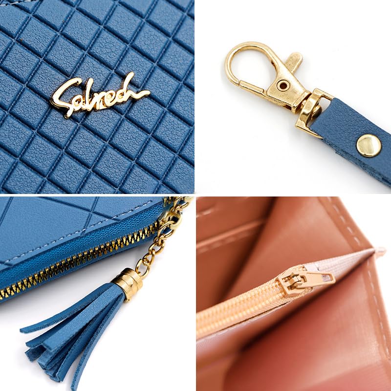 Wallets Women Large Capacity Luxury Waxed Leather Clutch Wallet Multi Card Organizer3