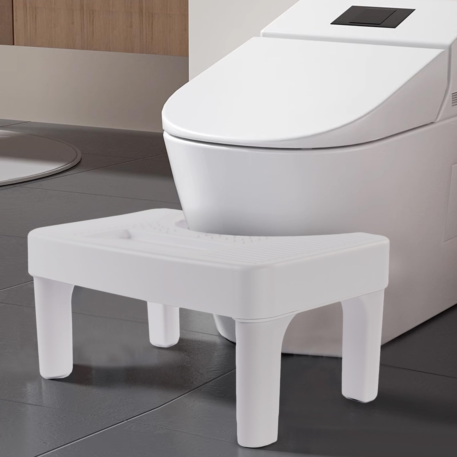 Qofikwi 6.7 Inch Step Stool,Portable Plastic Foot Stool,Non-Slip Potty Stool for Bathroom - 2