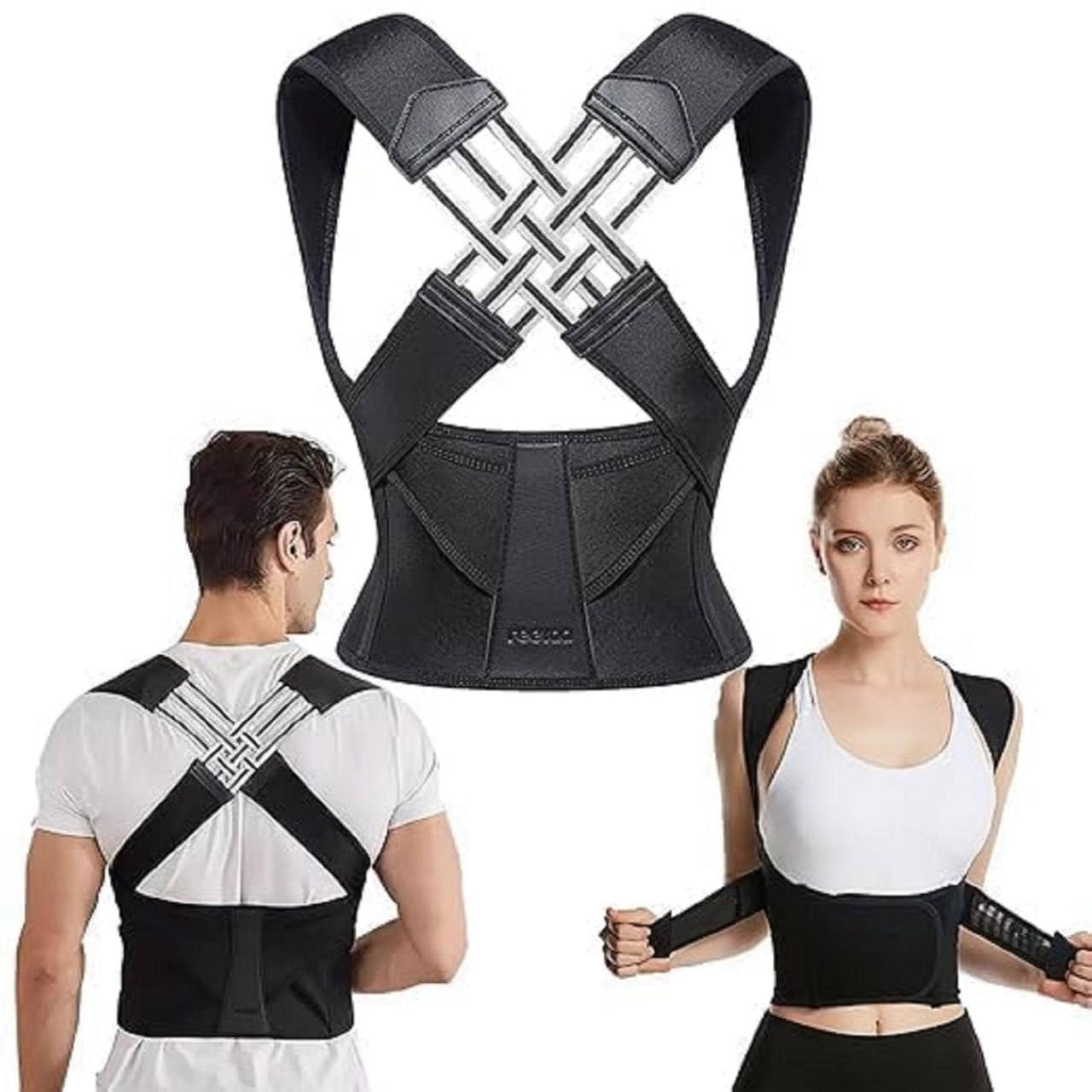 MVM Enterprise Posture Corrector for Women and Men, Adjustable Back Posture Belt Office Home Gym Unisex Back Brace for Support and Providing Pain Relief from Neck, Back and Shoulder (B0D4ZBGRT9) Amazon Price History, Amazon Price Tracker