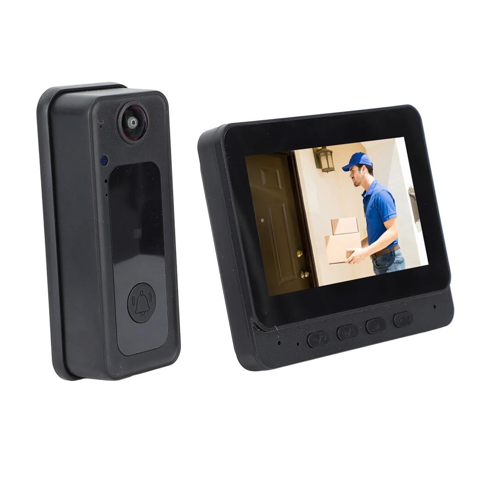Sonnette vidéo avec objectif Fisheye grand Angle 170 degrés, caméra