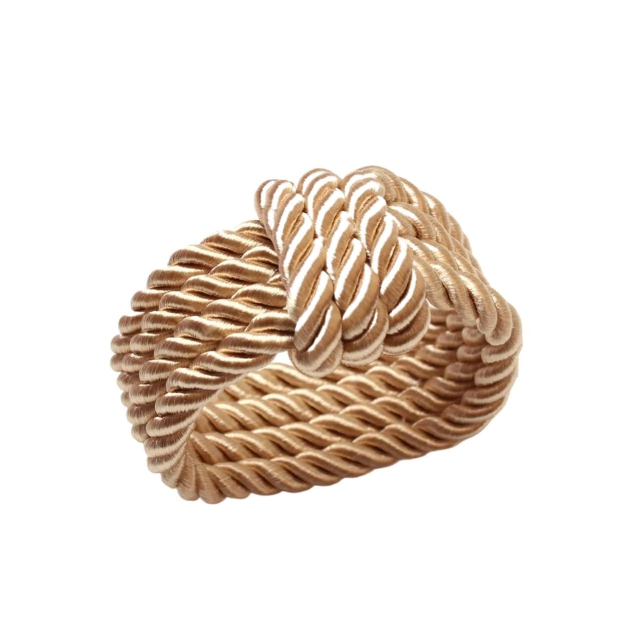10PCS Woven Rope Napkin Rings for Christmas Table Decor Solid Color Napkin Buckle