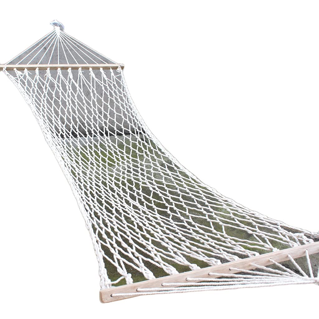 Camping hammock, Portable Hammock Mesh Camping Thick Rope Hammocks with Sticks