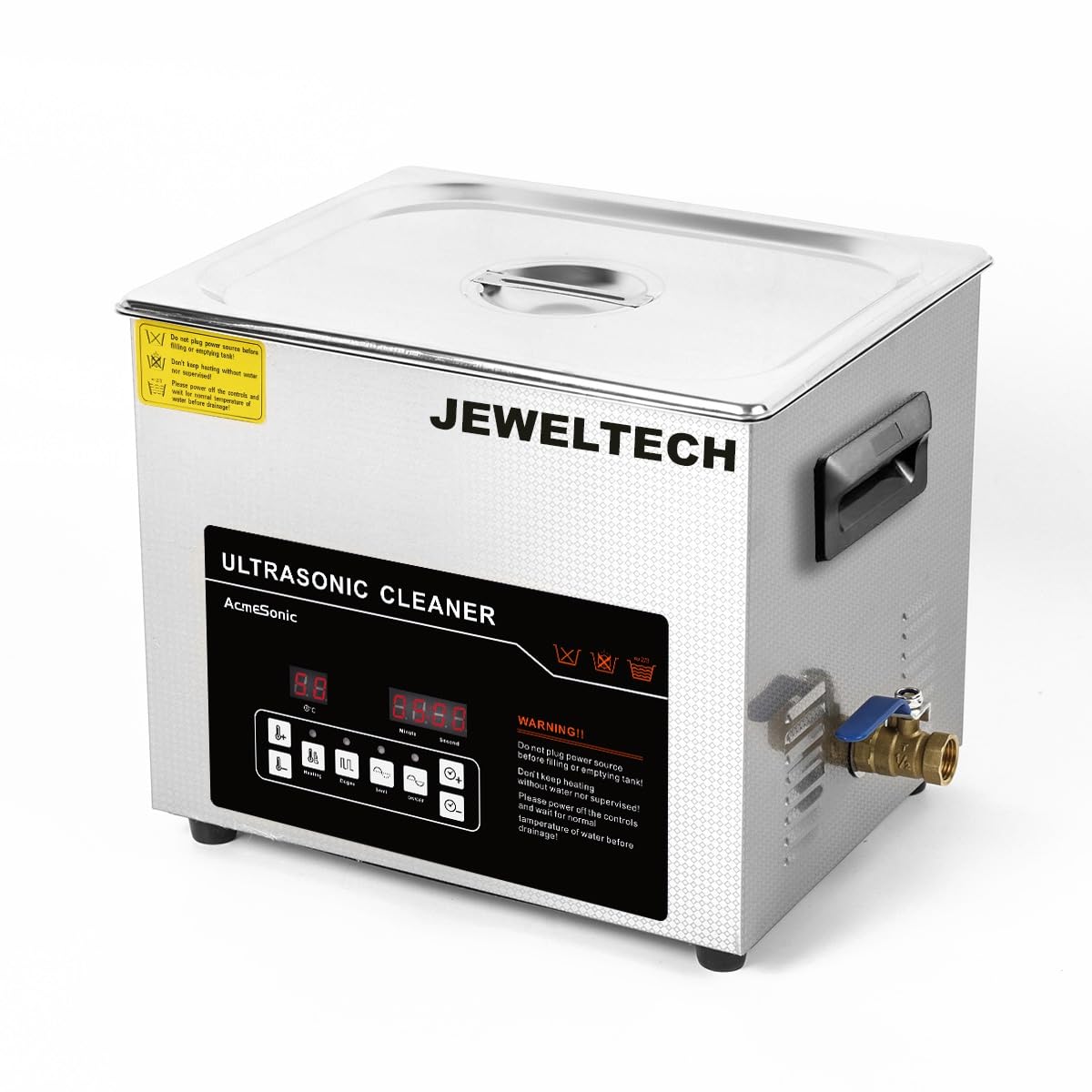 Ultrasonic Cleaner Machine 10L with Auto Degas & Semi-Wave Mode – Digital Timer & Heater | 42kHz Professional Ultrasonic Cleaning Machine for Jewelry-image-0