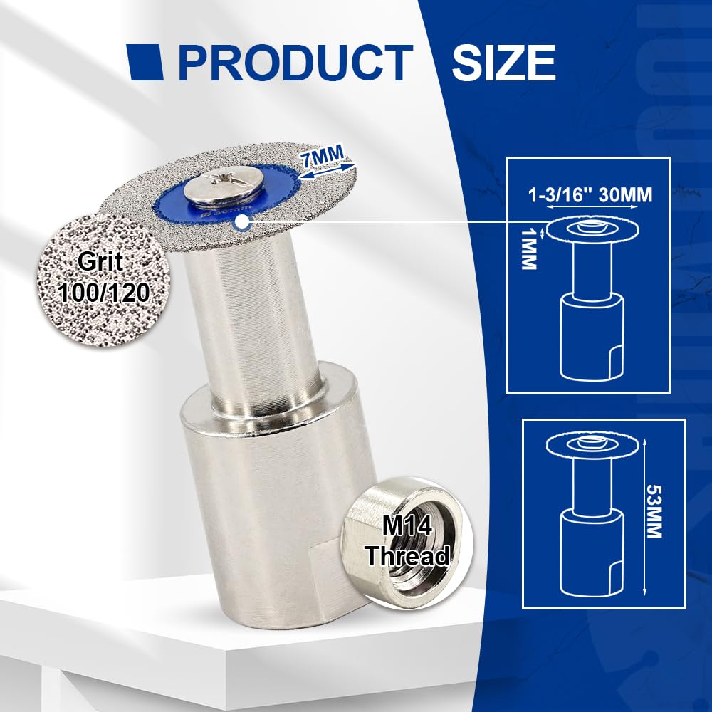 SHDIATOOL Mini Glasses Cutting Disc 30MM with M14 Flange and Screwdriver - Image 4