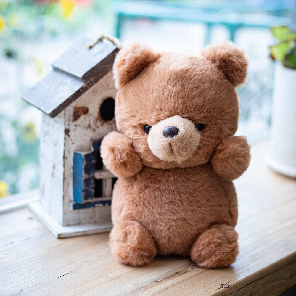 FIASHCN Cute Pet Plush Toy Bear Lamb Elephant Chick Doll Cuddly Pillow Stuffed Animal Doll For Kids Xmas Birthday Gifts Bear 23cm