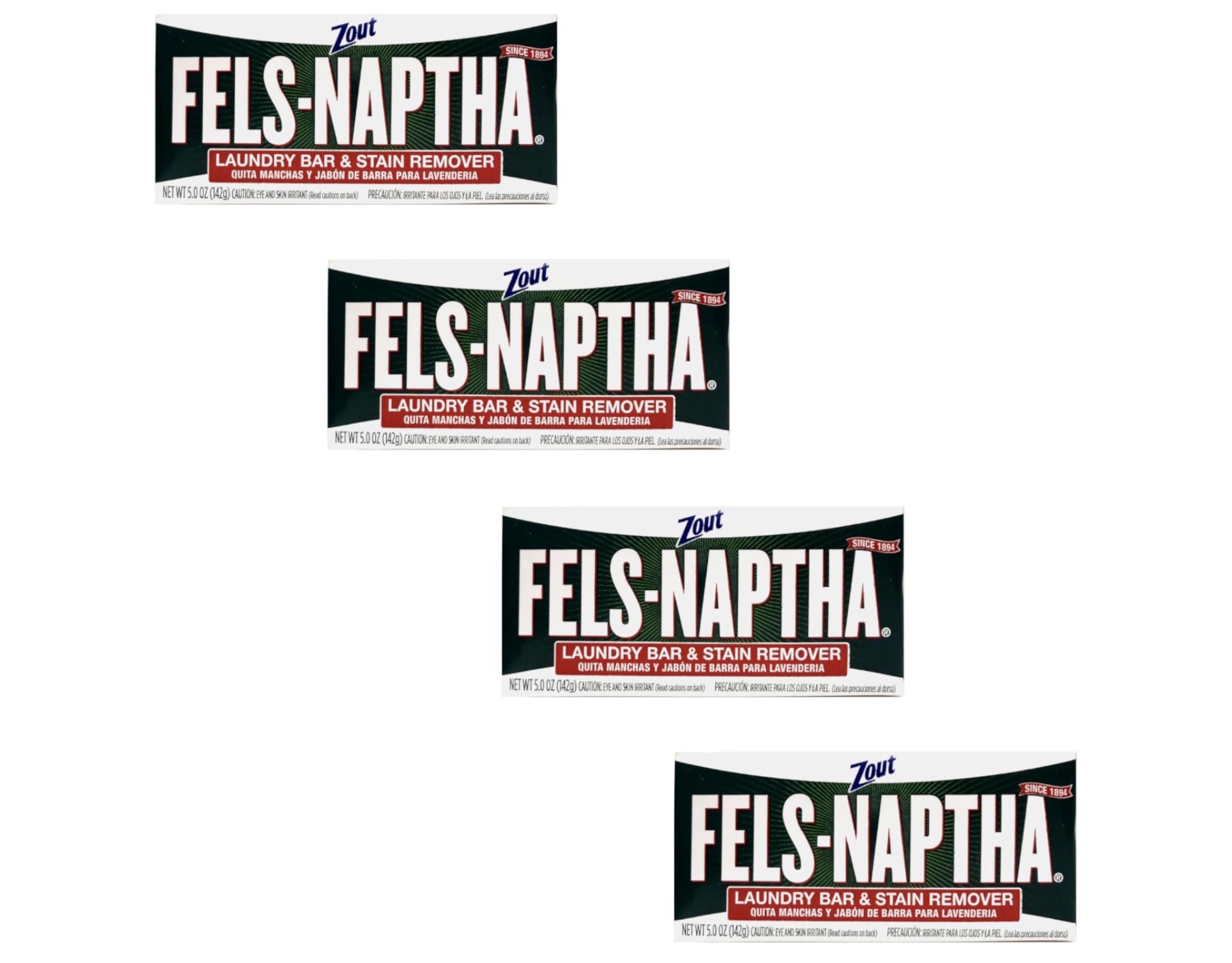 Fels Naptha Laundry Bar and Stain Remover, 5oz (4 bars) by Fels Naptha
