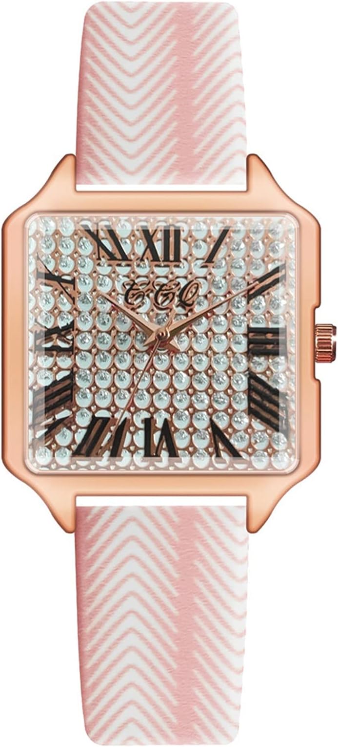 Generic2023 Women's Wrist Watches Stripe Quartz Women's Fashion Watch Watch Scale Candy Roman Watch Band Watch Women's