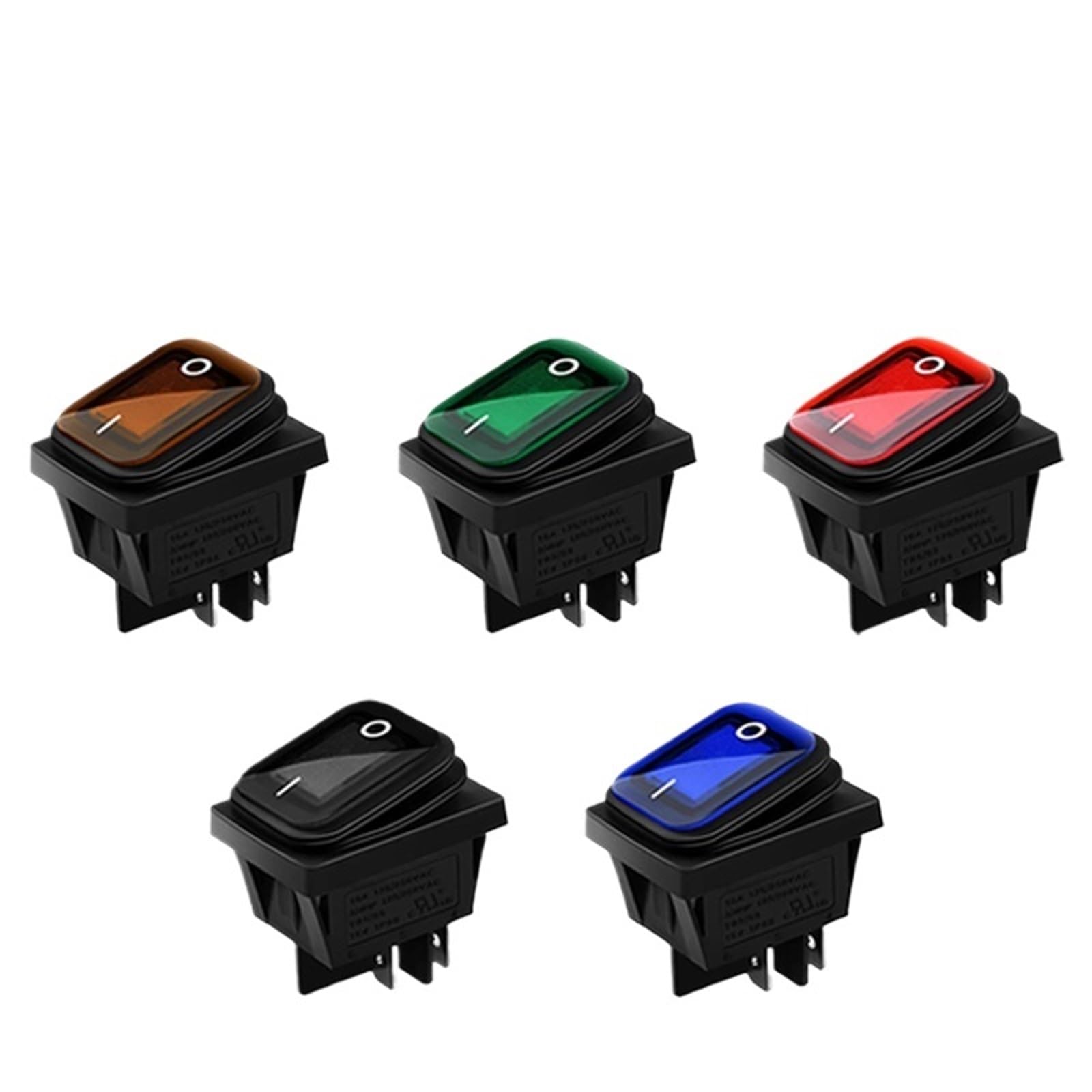 Interrupteur à bascule KCD4 IP65 4 broches 16A 220V bleu avec LED pour vos appareils