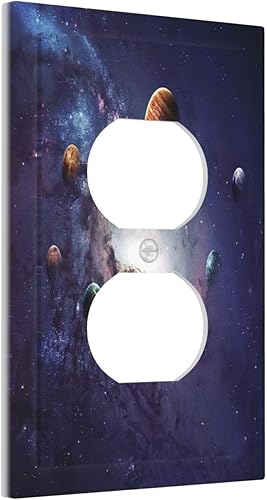 Miniatura 96 de Cubierta de Placa de Pared de 2 Pandillas de Mármol Abstracto, Placa Frontal de Interruptor de Luz Eléctrico Decorativa en Azul Marino y Oro