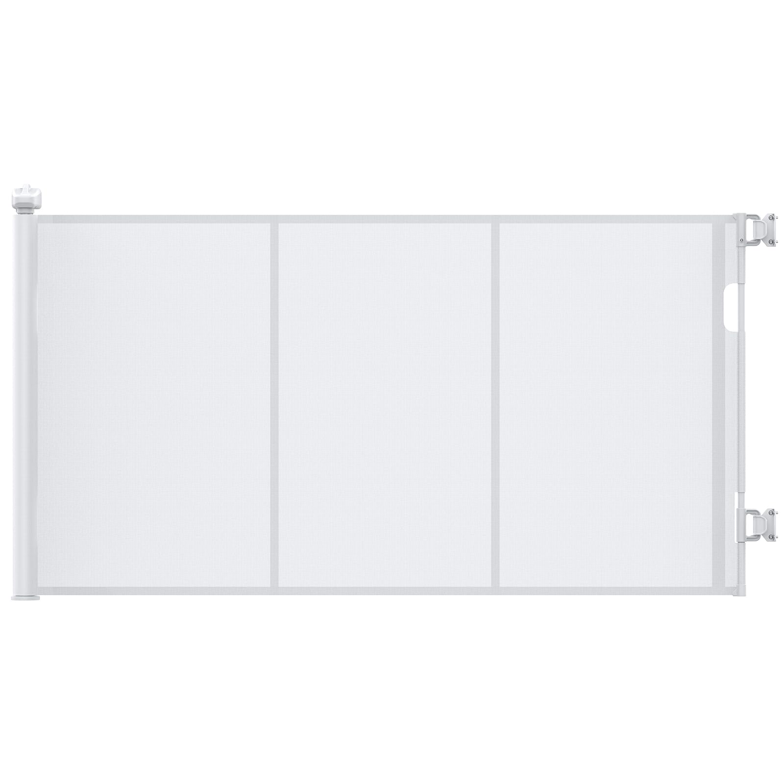 Maxetodo Cancelletto di Sicurezza Estensibile per Bambini e Animali Domestici 0-140cm, Barriera Retrattile con Rinforzo in Fibra di Vetro e Blocco a Pomello, per Scale, Interno ed Esterno, Bianco