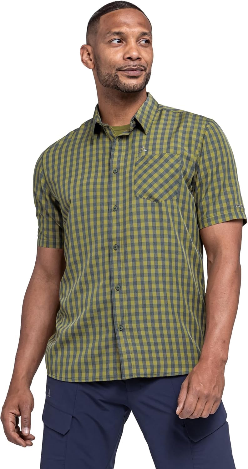 Schöffel Herren CIRC Shirt Style Dalfoss MNS, kreislauffähiges Kurzarm Hemd, nachhaltiges Wandershirt mit Sonnenschutz, schnell trocknend